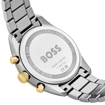 Hugo Boss Grand Prix 1514227 Green Dial Two-Tone Men's Chronograph Watch