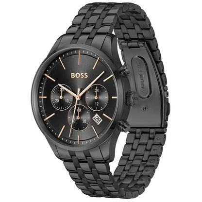 Hugo Boss Avery 1514256 Chronograph Black Dial All-Black Stainless Steel Men's Watch