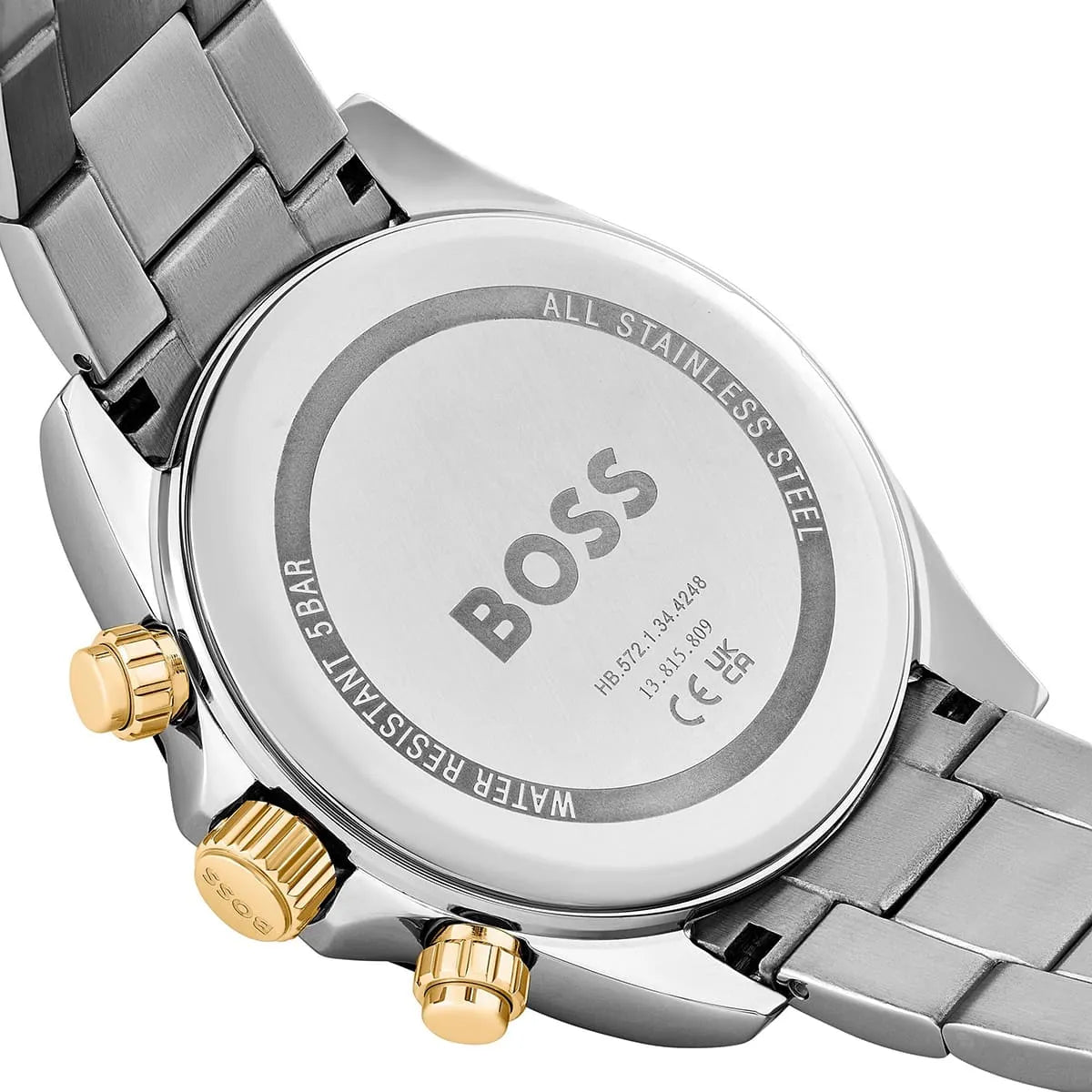 Hugo Boss Hero Chronograph 1514269 Two-Tone Gold Black Dial Men's Watch