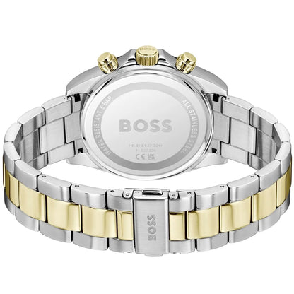Hugo Boss Hero Chronograph 1514269 Two-Tone Gold Black Dial Men's Watch