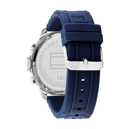 Tommy Hilfiger Kyle 1710489 Multi-Function Blue Dial Men's Blue Rubber Watch