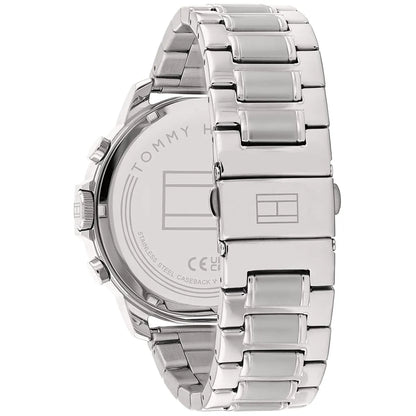 Tommy Hilfiger Kyle 1710492 Multi-Function Blue Dial Men's Silver Steel Watch