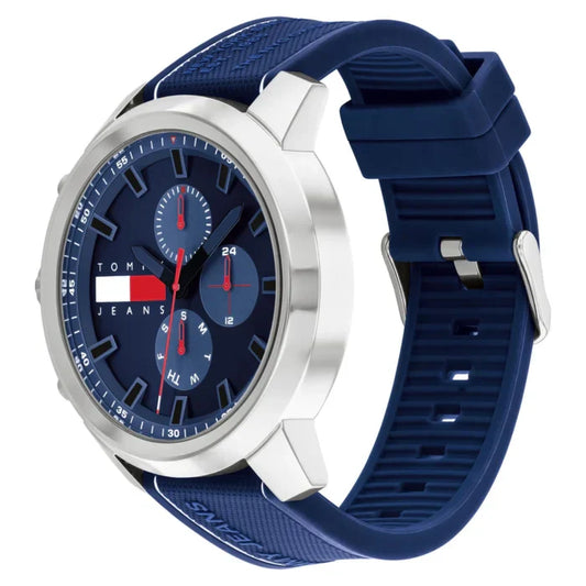 Tommy Hilfiger Men’s Watch – Model 1710582 | Sporty Blue Silicone Design