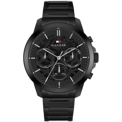 Tommy Hilfiger Henry 1710685 All Black Skeleton Dial Metal Men's Watch