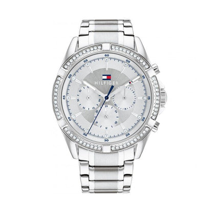 Tommy Hilfiger Kenzie 1782557 Multi-Function Silver Dial Stainless Steel Women's Watch