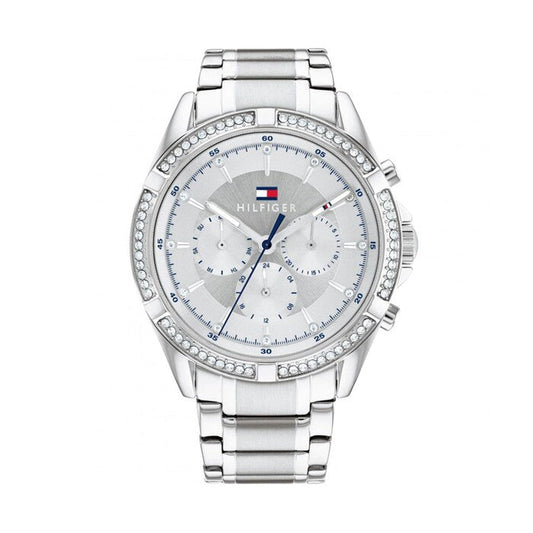 Tommy Hilfiger Kenzie 1782557 Multi-Function Silver Dial Stainless Steel Women's Watch