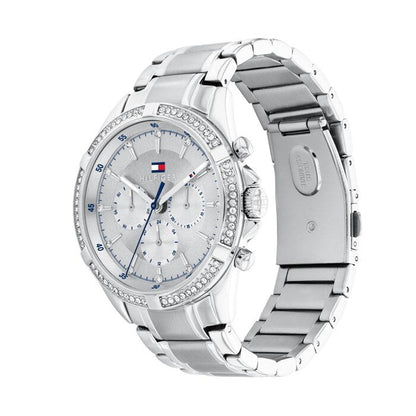 Tommy Hilfiger Kenzie 1782557 Multi-Function Silver Dial Stainless Steel Women's Watch