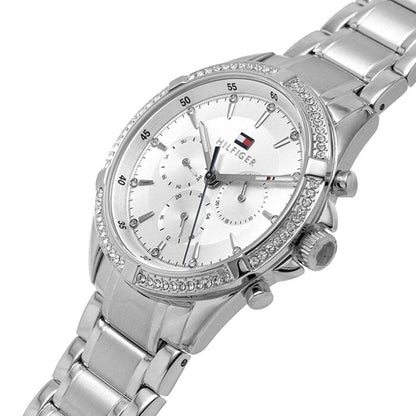 Tommy Hilfiger Kenzie 1782557 Multi-Function Silver Dial Stainless Steel Women's Watch