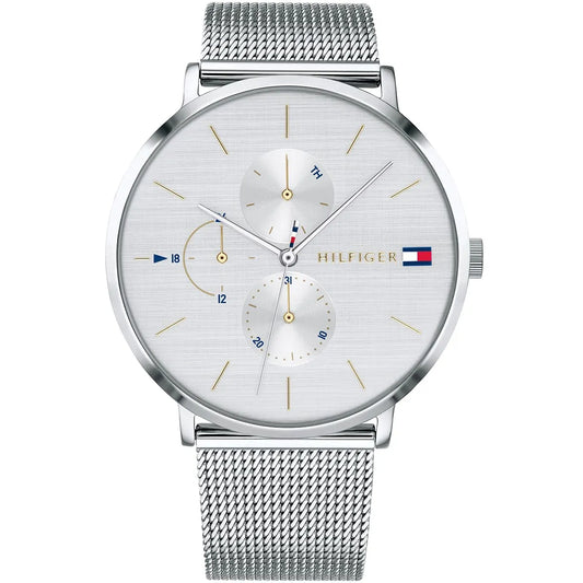 Tommy Hilfiger Jenna 1781942 Silver Mesh White Dial Women's Watch