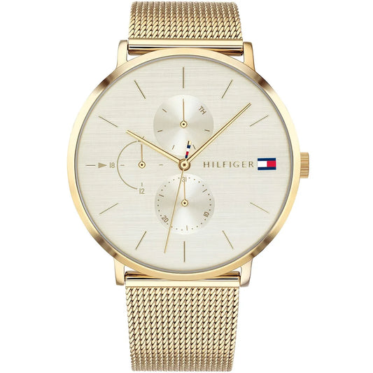 Tommy Hilfiger Jenna 1781943 Full Gold-Tone Mesh Champagne Dial Women's Watch