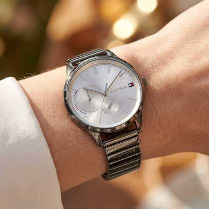 Tommy Hilfiger Brooke 1782062 Multi-Function Silver Dial Gunmetal Women's Watch