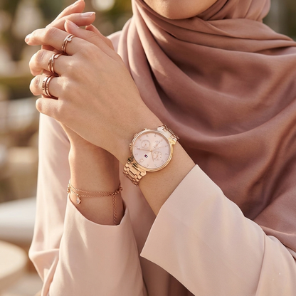 Tommy Hilfiger Ivy 1782345 Rose Gold-Tone Pink Dial Women's Watch