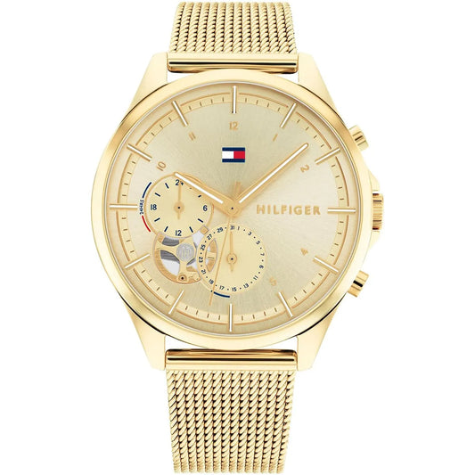 Tommy Hilfiger Lori 1782417 Multi-Function Champagne Dial Women's Mesh Watch