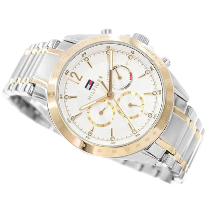 Tommy Hilfiger Kenzie 1782555 Multi-Function Silver Dial Two-Tone Women's Watch