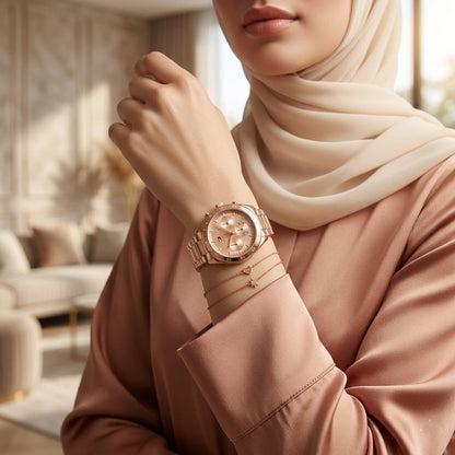 Tommy Hilfiger Carrie 1782577 Multi-Function Rose Gold-Tone Stainless Steel Women's Watch