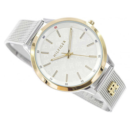 Tommy Hilfiger 2850Two-Tone Silver & Gold Mesh Strap Women's Watch
