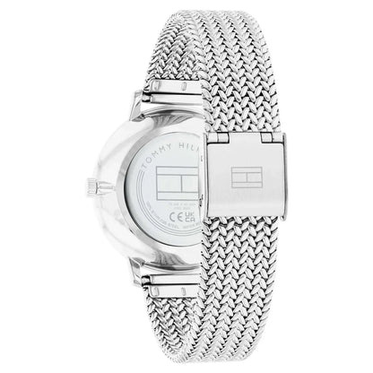 Tommy Hilfiger Steel Mesh 1782604 Silver Dial Rose Gold Bezel Women's Watch