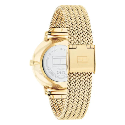 Tommy Hilfiger Steel Mesh 1782606 Full Gold Floral Dial Women's Watch