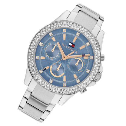Tommy Hilfiger Lars 1782690 Multi-Function Light Blue Dial Silver Stainless Steel Women's Watch