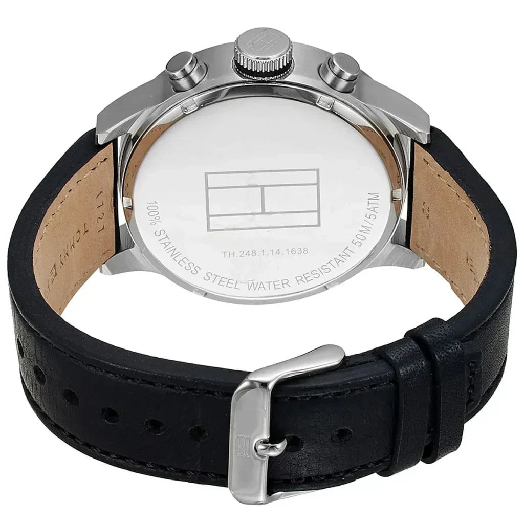 Tommy Hilfiger Men’s Watch – Model 1791050 | Classic Black Leather Design
