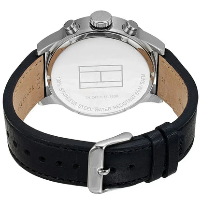 Tommy Hilfiger Men’s Watch – Model 1791050 | Classic Black Leather Design
