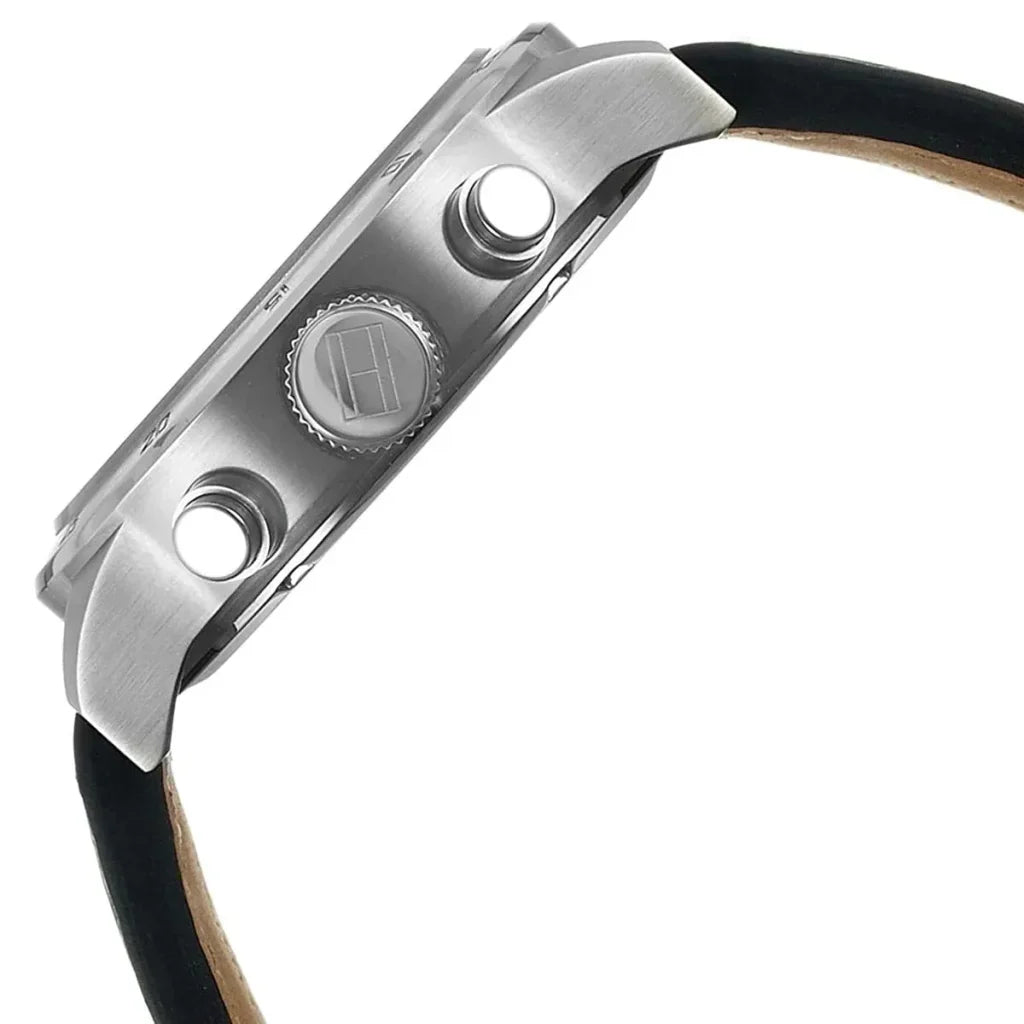 Tommy Hilfiger Men’s Watch – Model 1791050 | Classic Black Leather Design