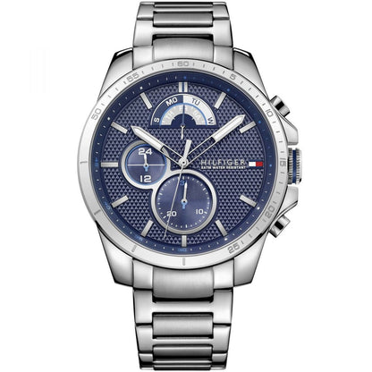 Tommy Hilfiger Decker 1791348 Silver-Tone Blue Dial Men's Watch