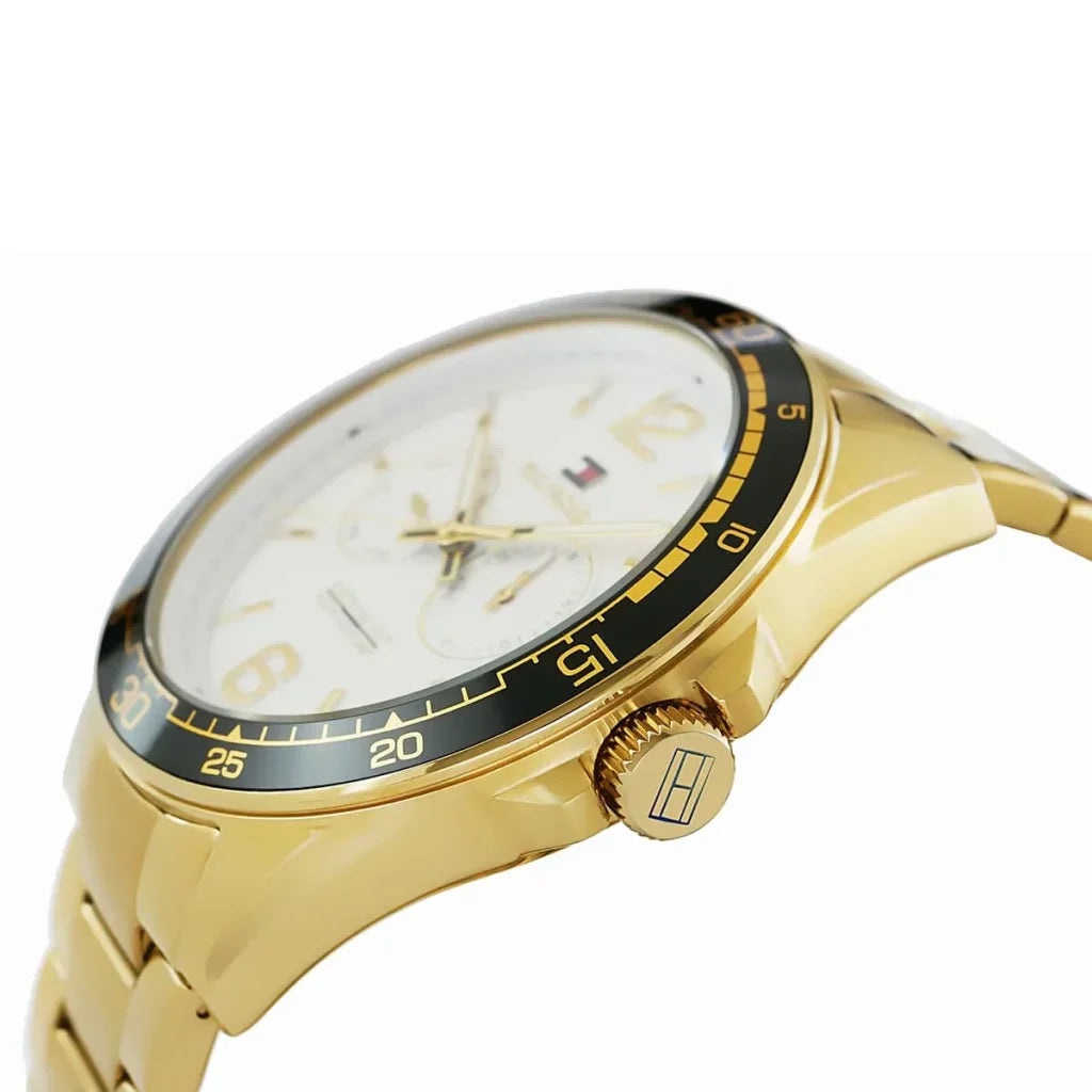 Tommy Hilfiger Men’s Watch – Model 1791365 | Luxurious Gold Stainless Steel Design