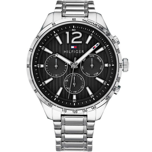 Tommy Hilfiger Gavin 1791469 Silver-Tone Black Dial Stainless Steel Men's Watch