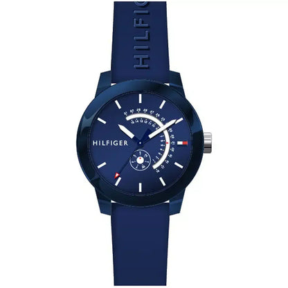 Tommy Hilfiger Brooklyn 1791482 Multi-Function Blue Dial Men's Blue Rubber Watch