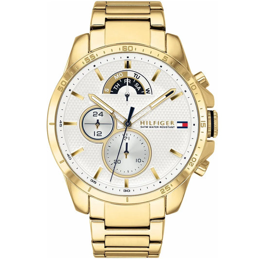 Tommy Hilfiger Decker 1791538 Gold-Tone White Dial Men's Watch