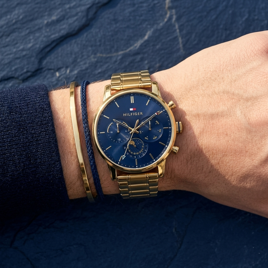 Tommy Hilfiger Sullivan 1791880 Gold-Tone Blue Dial Men's Watch