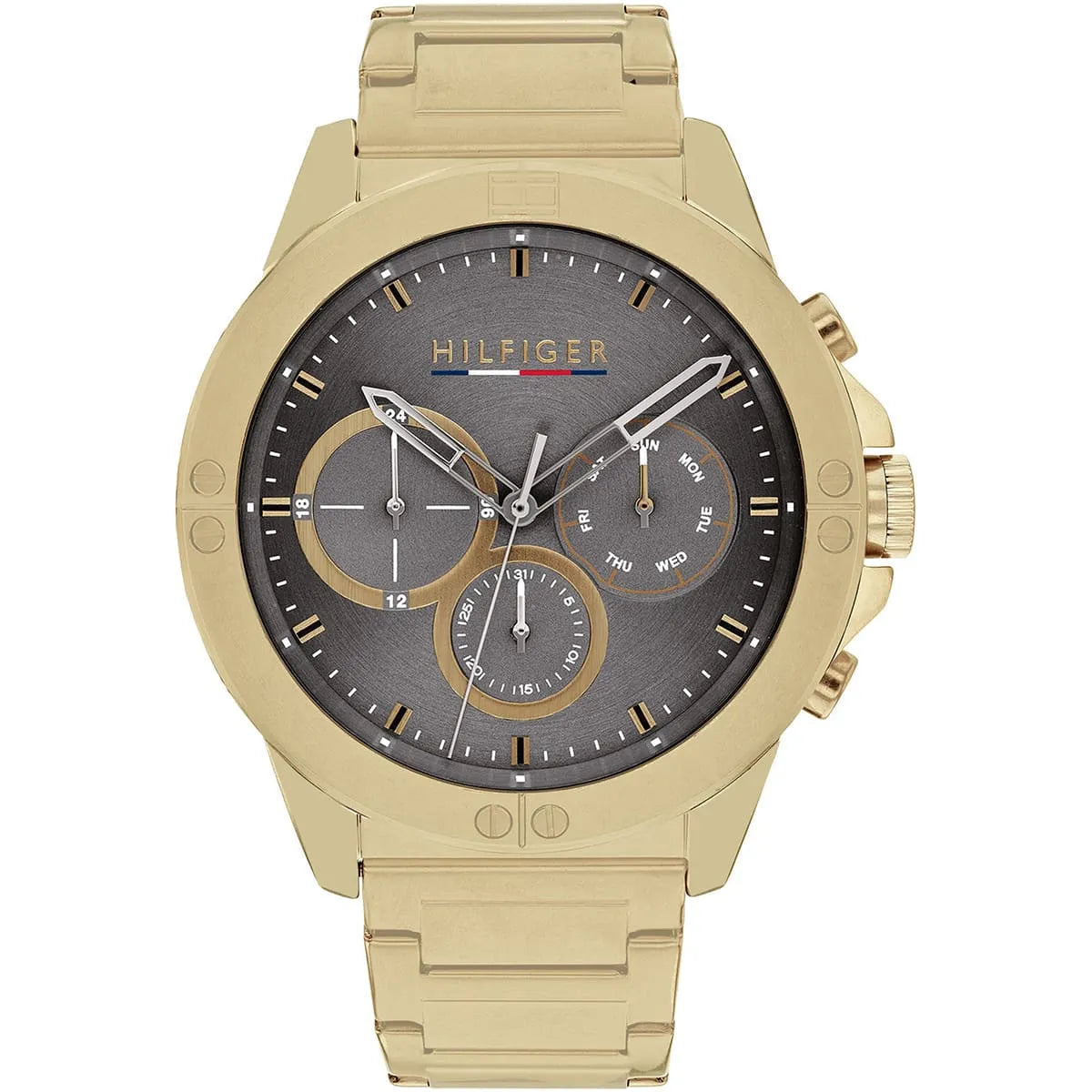 Tommy Hilfiger Harley 1791891 Multi-Function Grey Dial Men's Gold-Tone Watch