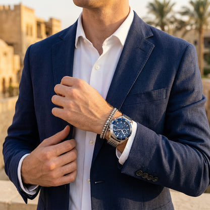 Tommy Hilfiger Larson 1791917 Multi-Function Blue Dial Men's Silver Steel Watch