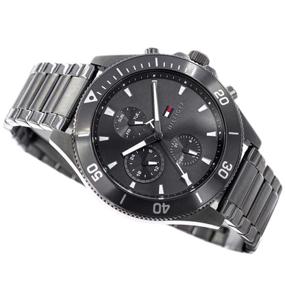 Tommy Hilfiger Larson 1791918 Multi-Function Grey Dial Men's Grey Steel Watch