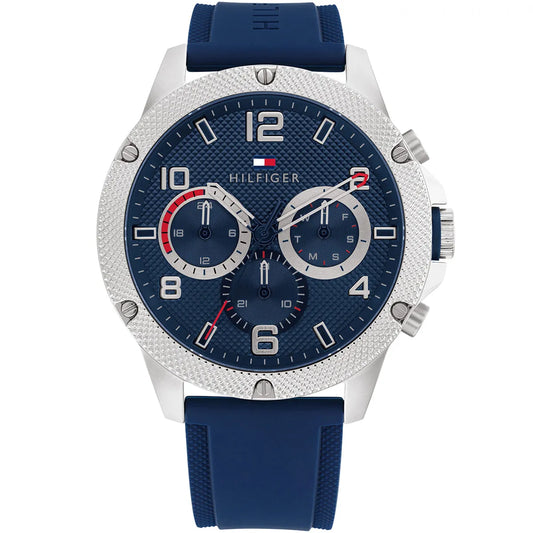 Tommy Hilfiger Blaze 1792027 Multi-Function Blue Dial Men's Blue Rubber Watch