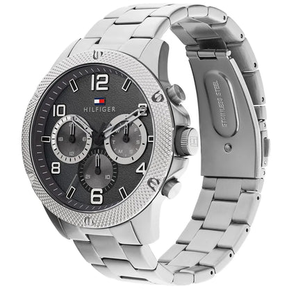 Tommy Hilfiger Blaze 1792029 Multi-Function Black Dial Men's Silver Steel Watch