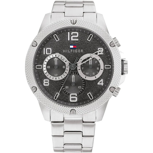 Tommy Hilfiger Blaze 1792029 Multi-Function Black Dial Men's Silver Steel Watch