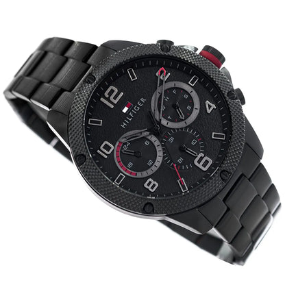 Tommy Hilfiger Blaze 1792030 Multi-Function Black Dial Men's Black Steel Watch