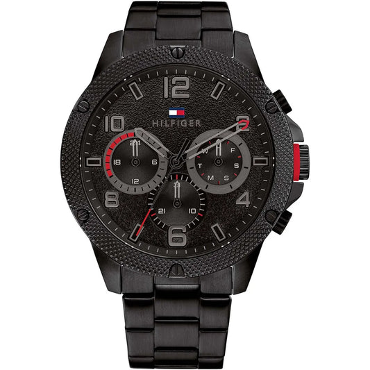Tommy Hilfiger Blaze 1792030 Multi-Function Black Dial Men's Black Steel Watch