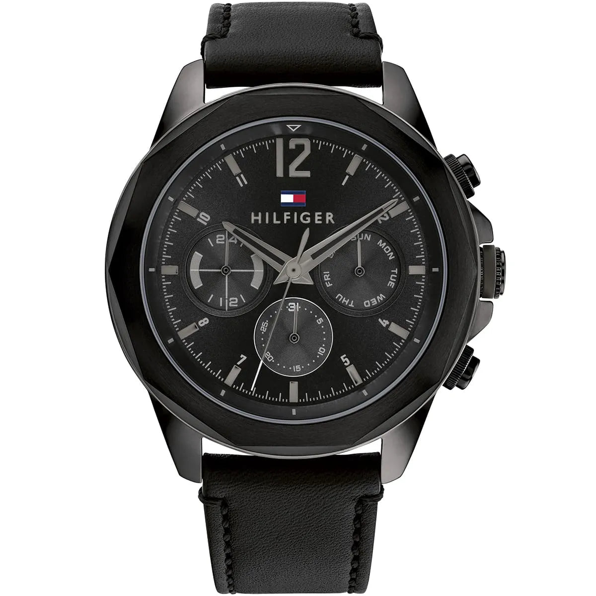 Tommy Hilfiger Men’s Watch – Model 1792062 | Lars Collection Black Leather Elegance