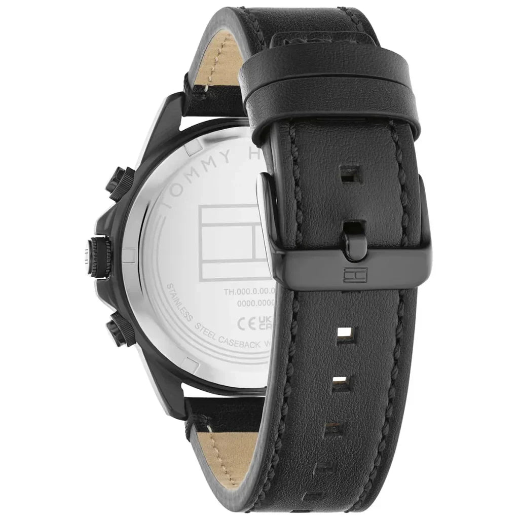 Tommy Hilfiger Men’s Watch – Model 1792062 | Lars Collection Black Leather Elegance