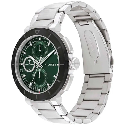 Tommy Hilfiger Lorenzo 1792117 Silver-Tone Green Dial Men's Watch