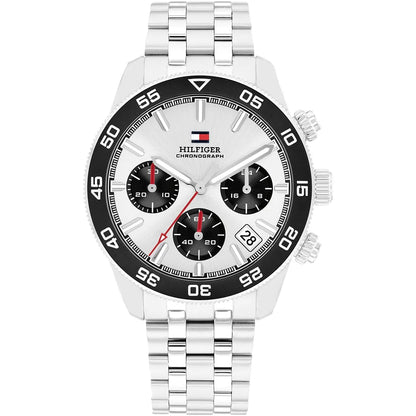 Tommy Hilfiger TH85 1792215 Chronograph Silver Dial Men's Silver Steel Watch