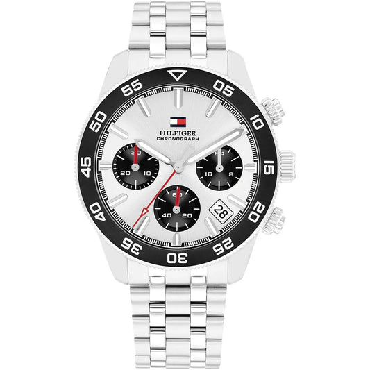 Tommy Hilfiger TH85 1792215 Chronograph Silver Dial Men's Silver Steel Watch