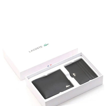 LC Black Leather Wallet-Card Holder Set For Men 1#