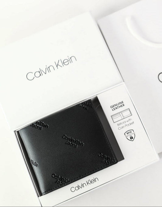 CK Black Leather Wallet For Men 55#