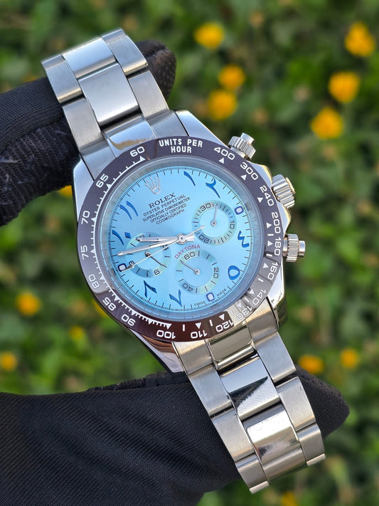 Rolex Daytona Platinum Arabic Watch For Men