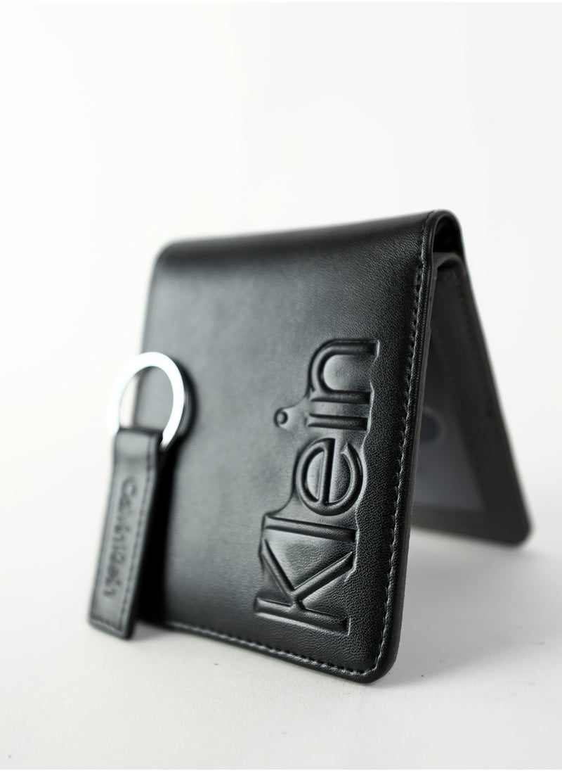 CK Black Leather Wallet-Keychain Set For Men 4#