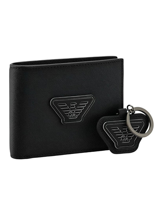 EA Black Wallet-Keychain Set For Men 13#